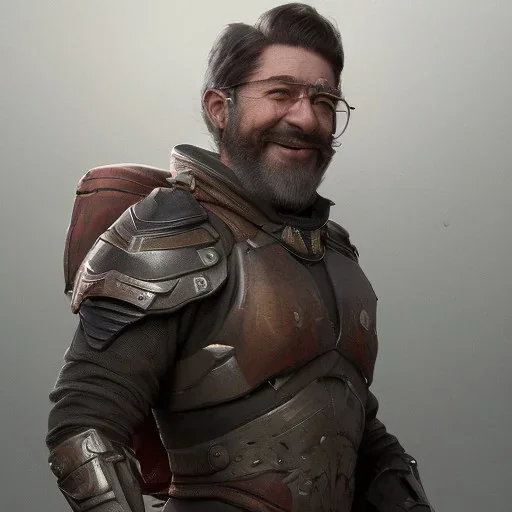 happy male adventurer, fantasy