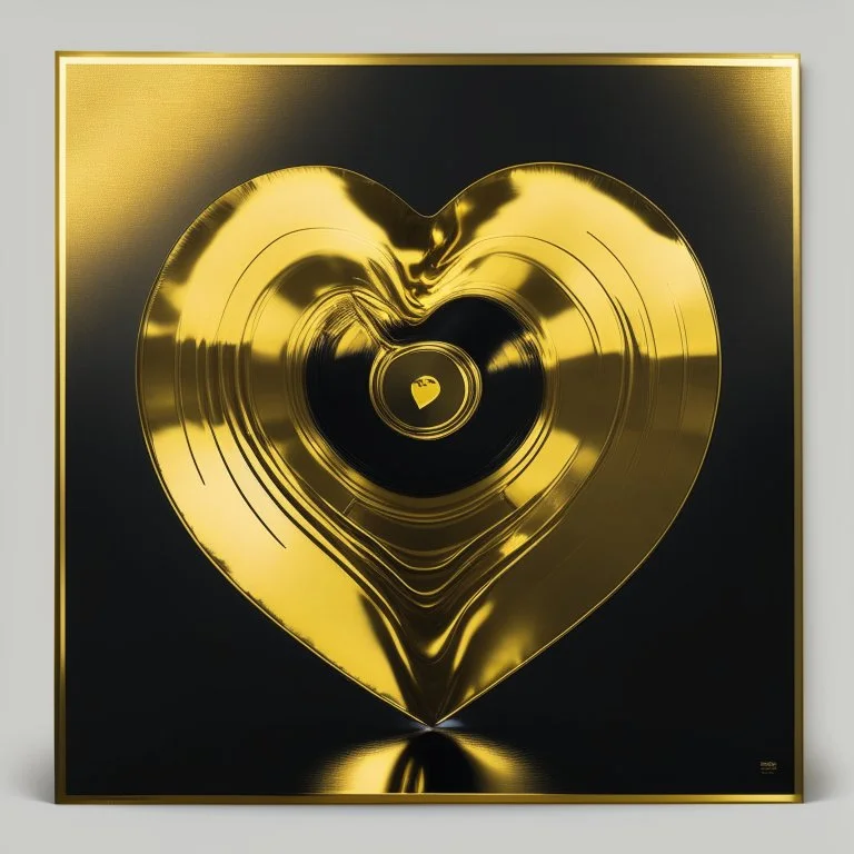 golden vinyl electric heart