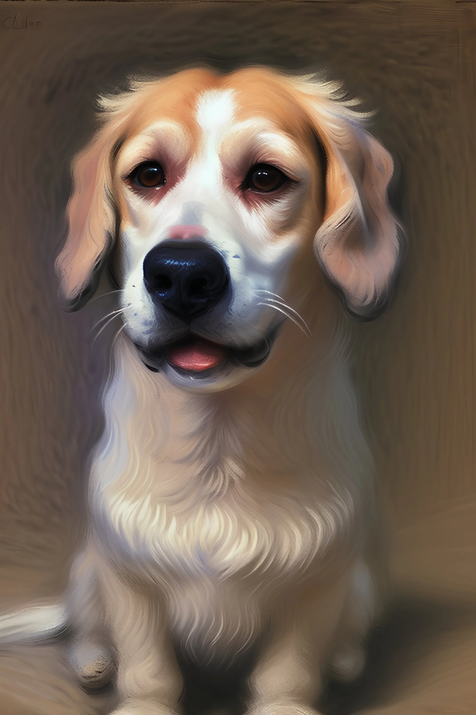 dog innocent eyes by Claude Monet