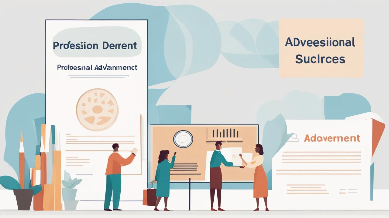 The selected image for this article symbolizes the significance of professional development and career advancement. In the image, an individual is depicted holding a diploma or certificate with the title "Professional Development" or "Career Advancement," representing a person who seeks to enhance their skills and increase their knowledge to achieve greater professional success. This image signifies the elevation of one's career path through continuous learning and skill development, inspiring r