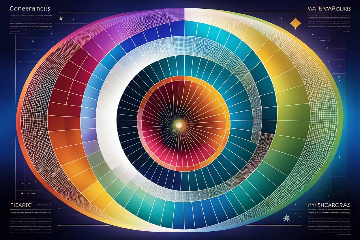 Create a poster showing appreciation for the beauty and importance of Mathematics. The upper half of the poster depicts a Fibonacci spiral pattern coming out of a blooming flower, representing mathematics in nature. The lower half displays an abstraction of Pythagoras' theorem, with brightly colored squares on the sides of a right-angled triangle, conveying the wonders of mathematical theorems. Finally, a globe in the center softly glows, signifying the ubiquitous role of mathematics in our worl