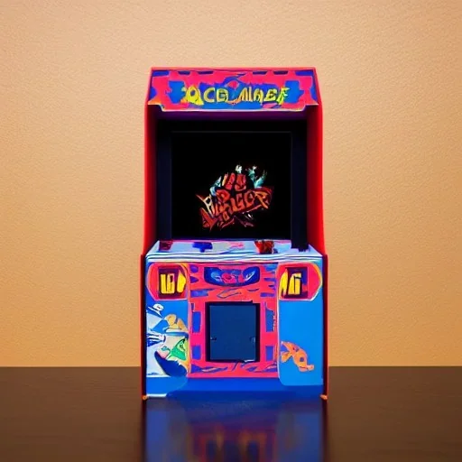 miniature vector screen arcade machine