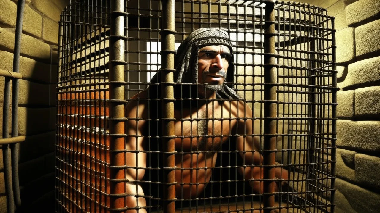 rich prisoner egyptian behined cage