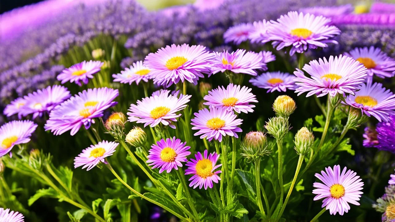 aster lavender chrysantemum