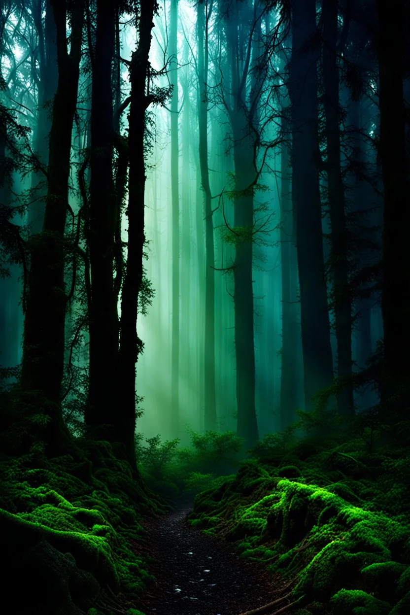 Dark forest. fantasy