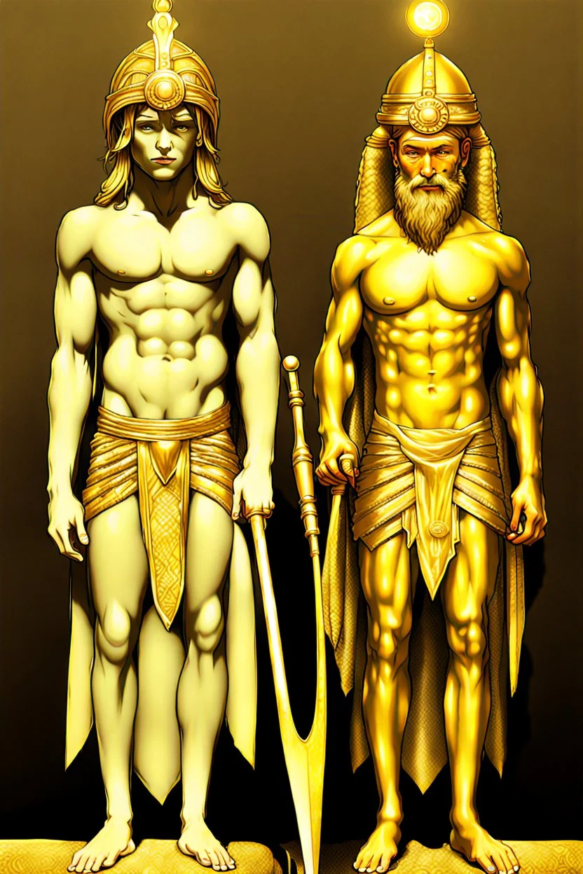 They had golden skin and we could tell they were gods