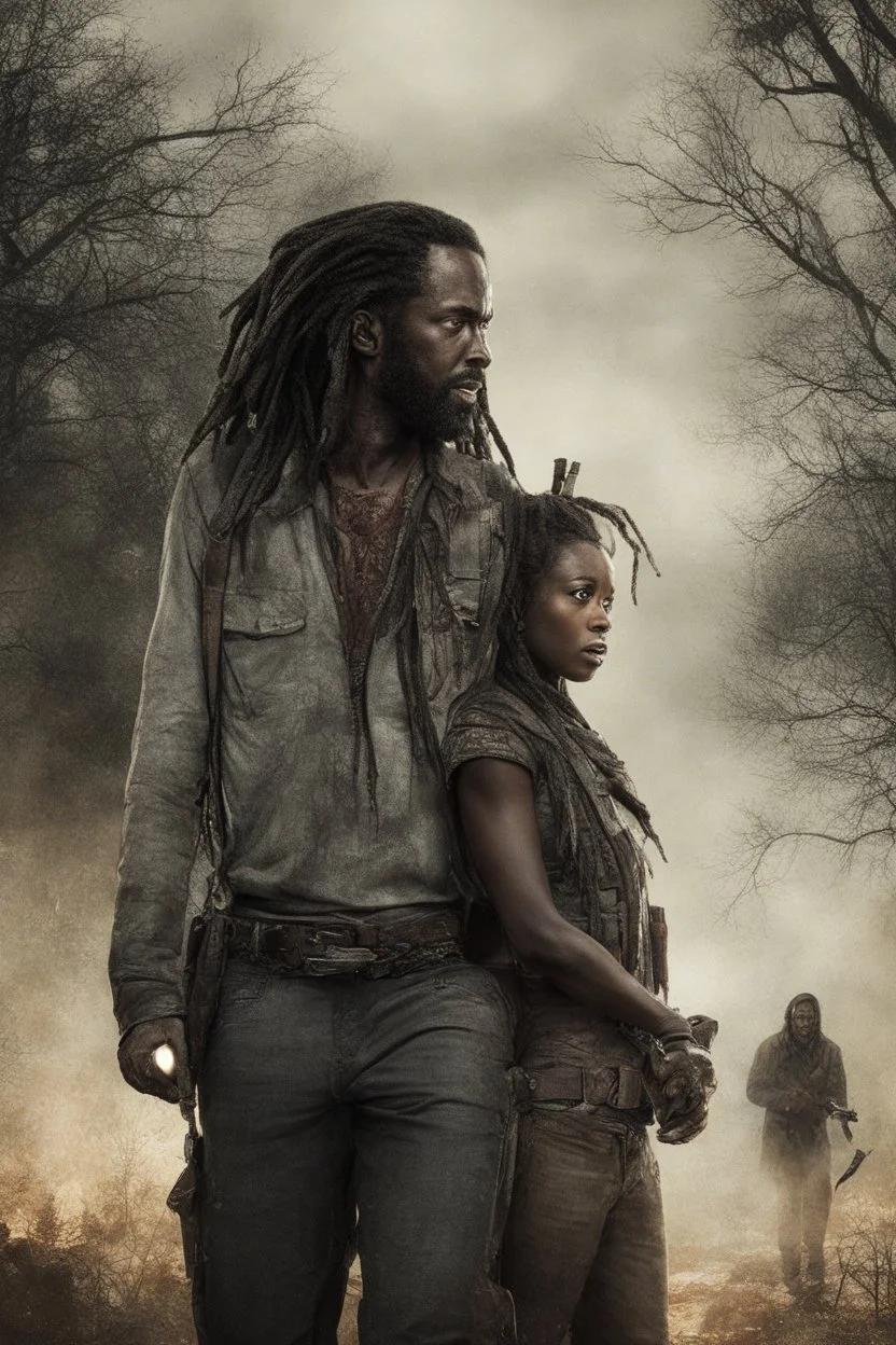 the Walking Dead - The Ones Who Live Rick and Michonne TV show Poster