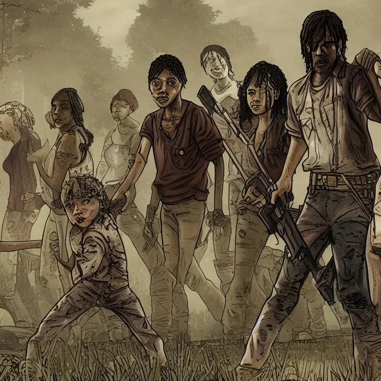 Clementine de the walking dead art look like the game