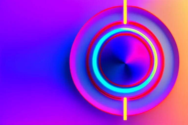 abstract geometry, blue neon lights, high detail, high definition, 3D, Blender