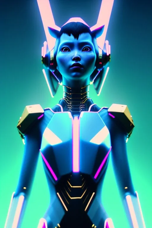 Medium Close Up Portrait, Front image. cyberpunk Asian woman, rabbit mask, pink short hair. latex suit. Red, black, gold, color. Ghost in the shell style. Gradient background. Avatar image, highly detailed, concept art, smooth, unreal engine 5, god rays, ray tracing, RTX, lumen lighting, ultra detail, volumetric lighting, 3d, finely drawn, high definition, high resolution.