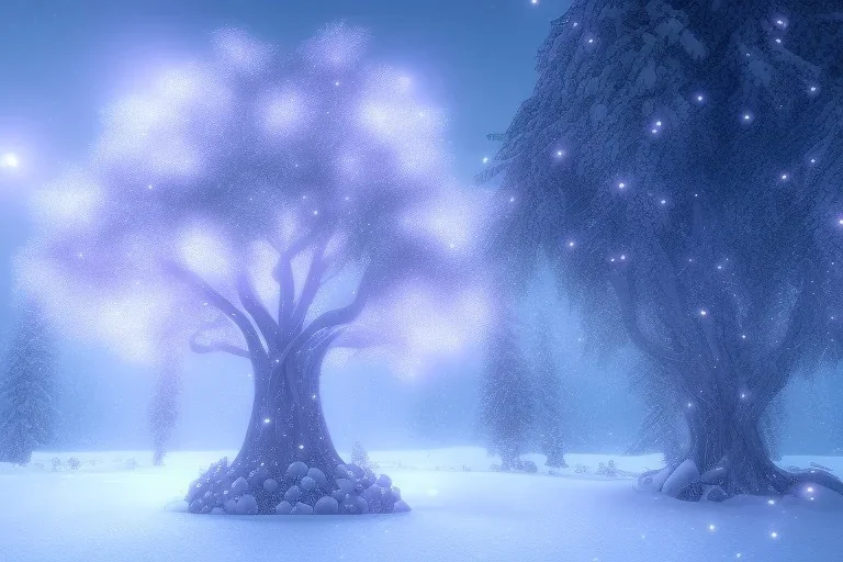  Winter tree made out of gems