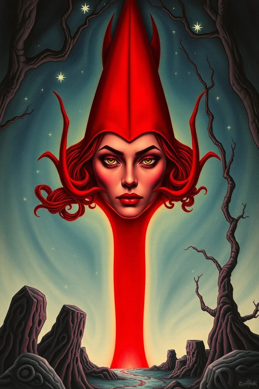 MC Escher's Rind with the face of scarlet witch