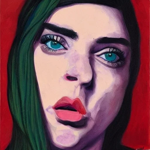 Billie Eilish portrait by picasso