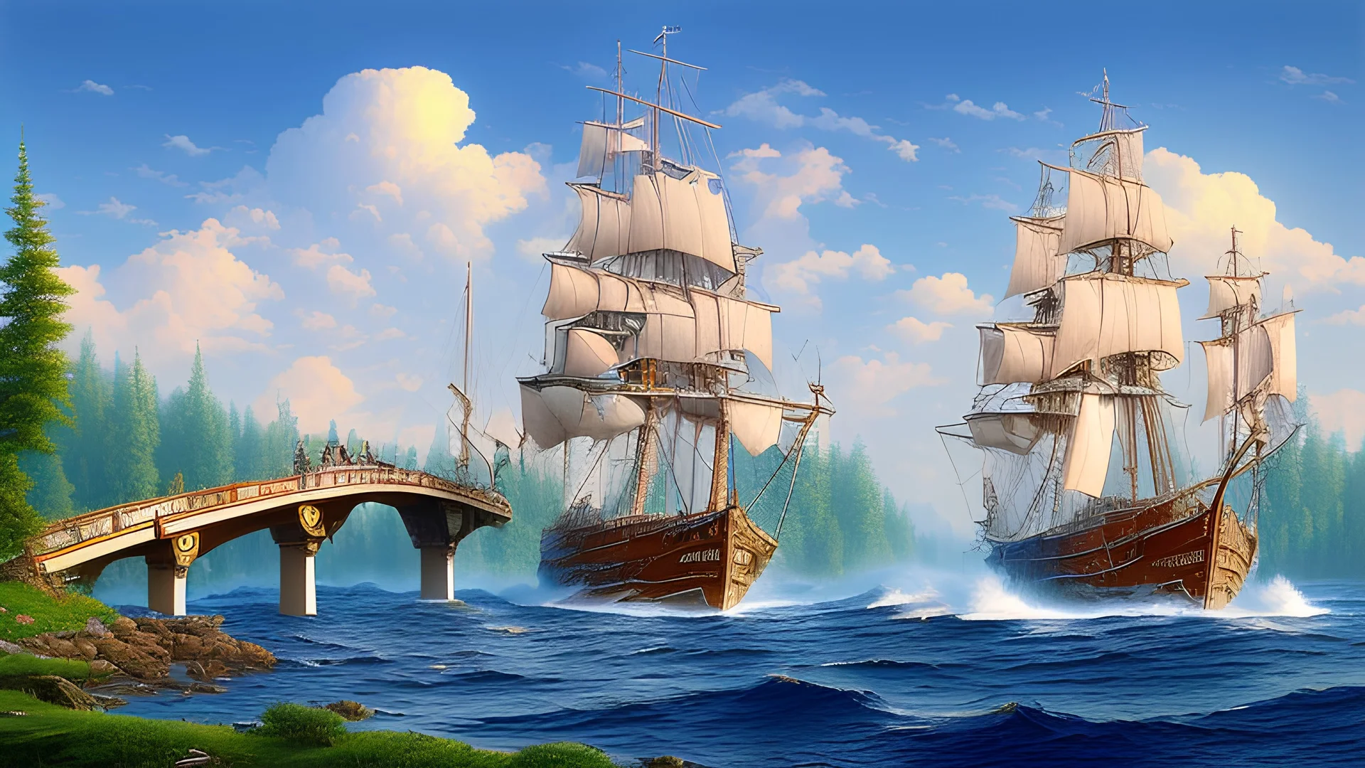 VIEW FROM THE BRIDGE OVER TROUBLED WATER