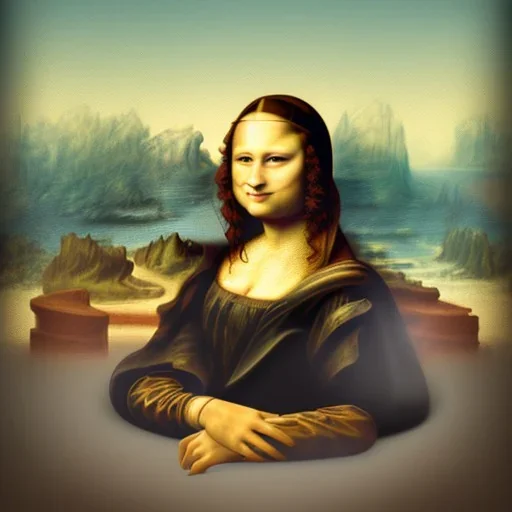 Mona Lisa gemälde aber sie ist ein Roboter