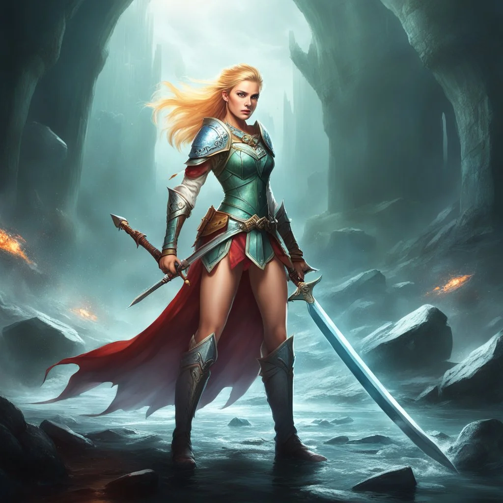 The beautiful elfmaid warrior takes up sword and shield to fight off the attack of the virus monsters that are decimating the health of the populace. Only the bravest of heroes can fight off the wretched plague of giant viruses. Fortunately for the people of the citadel, Vilde is that hero.