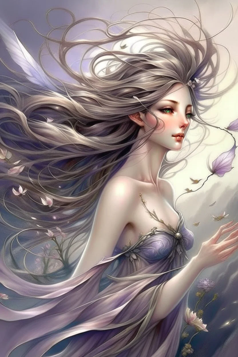 Beautiful wind fairy