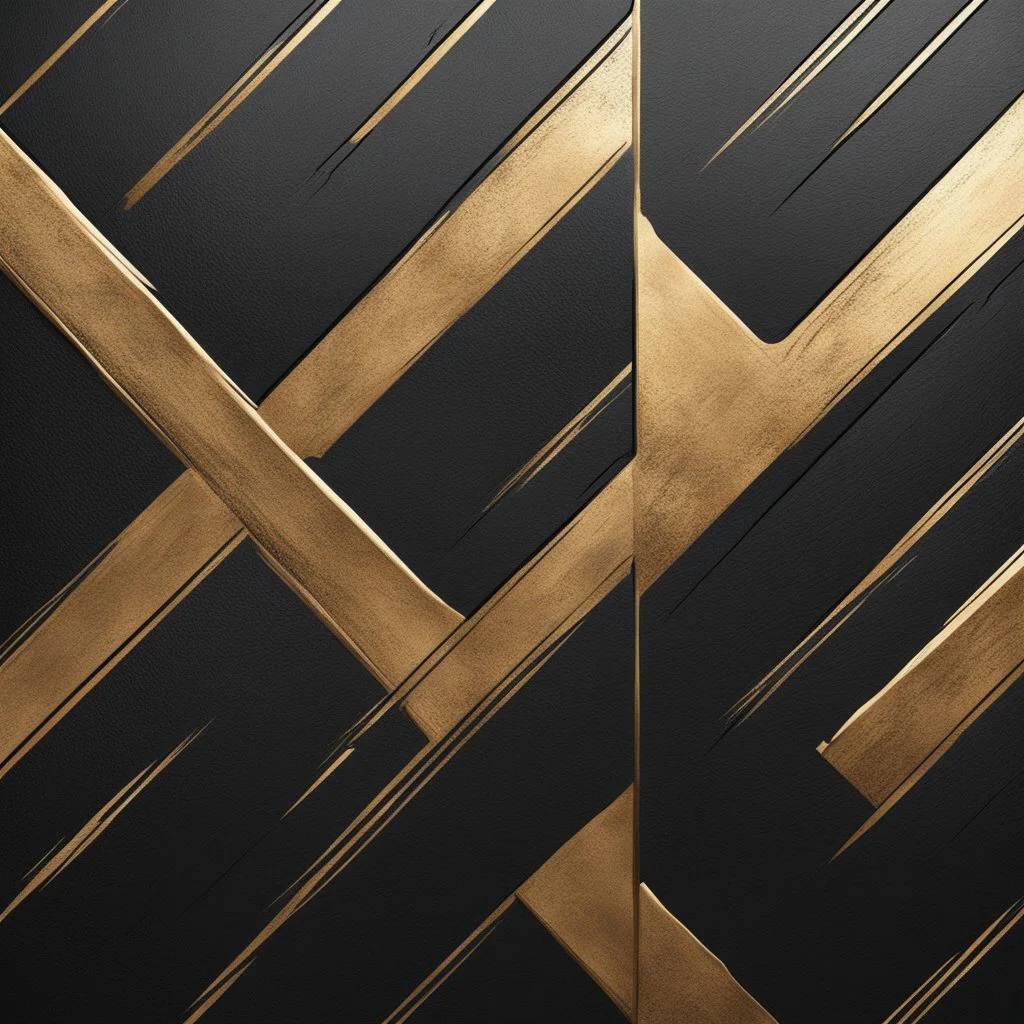 Hyper Realistic Rustic-Golden-Diagonal-Lines on rustic-jet-black wall