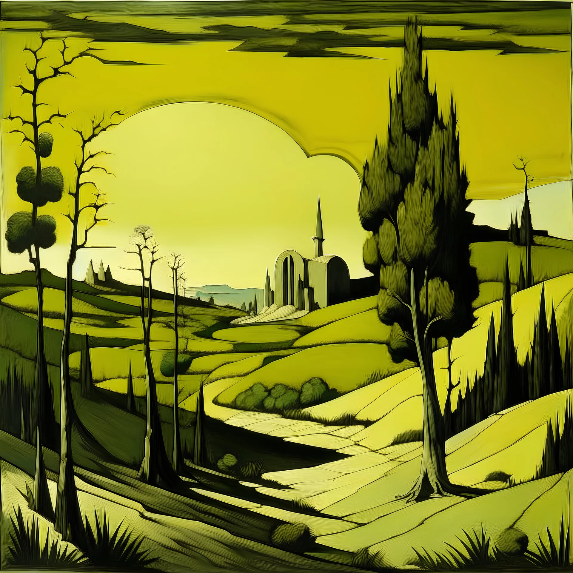 landscape, Giorgio de Chirico