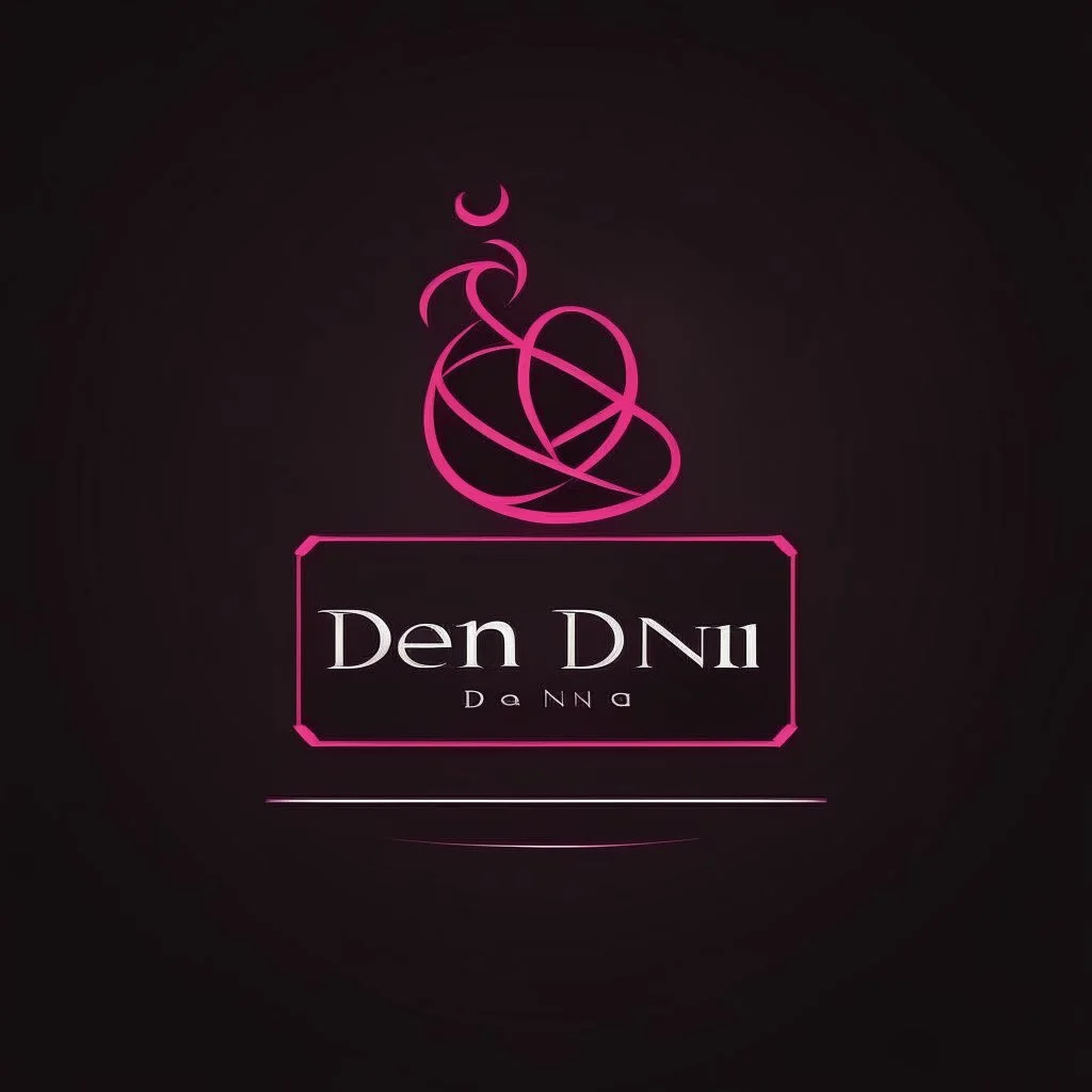 Create a logo called Deniz Boutique DARK PINK