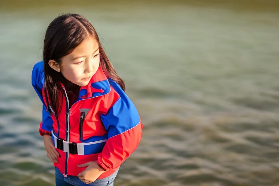 girl in life jacket