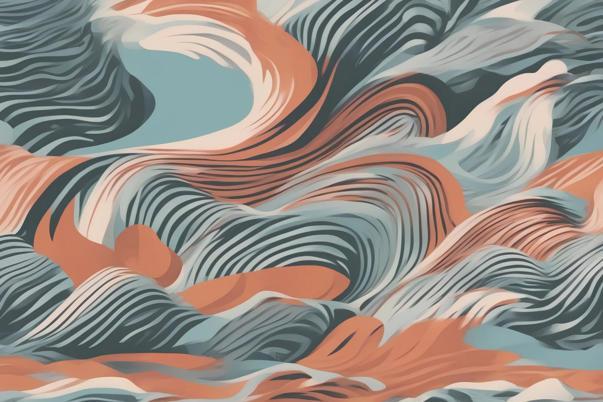 bold clean modern beach design pattern design with parametric wave effect