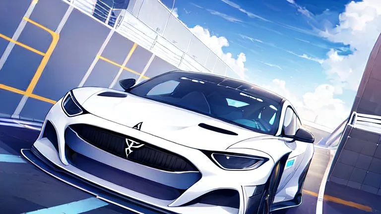 A Tesla's 'Model S Plaid' is racing at top speed, across the 'Area 51' facility in the USA. CINEMATIC. WIDE ANGLE LENS.