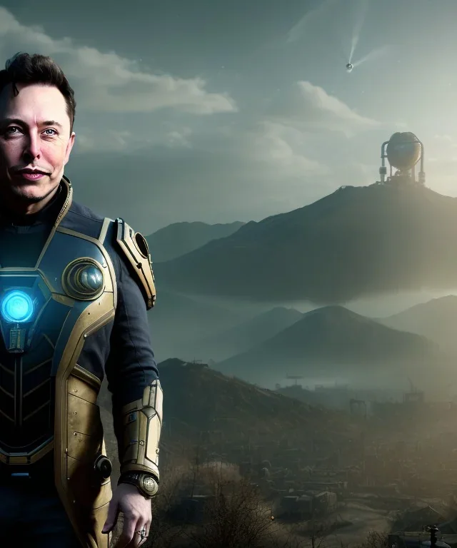 a steampunk magic portrait of elon musk,8k,unreal.