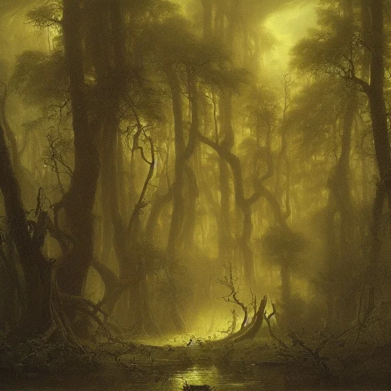 epischer wald mit spinnen von albert bierstadt