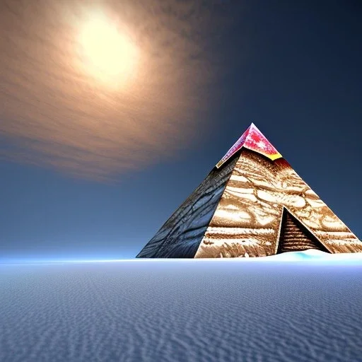 Desert with Pyramid snow