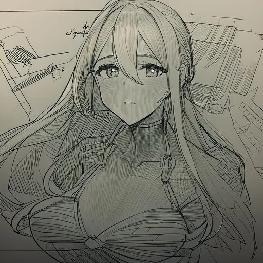 Drawing sketches Supermodel