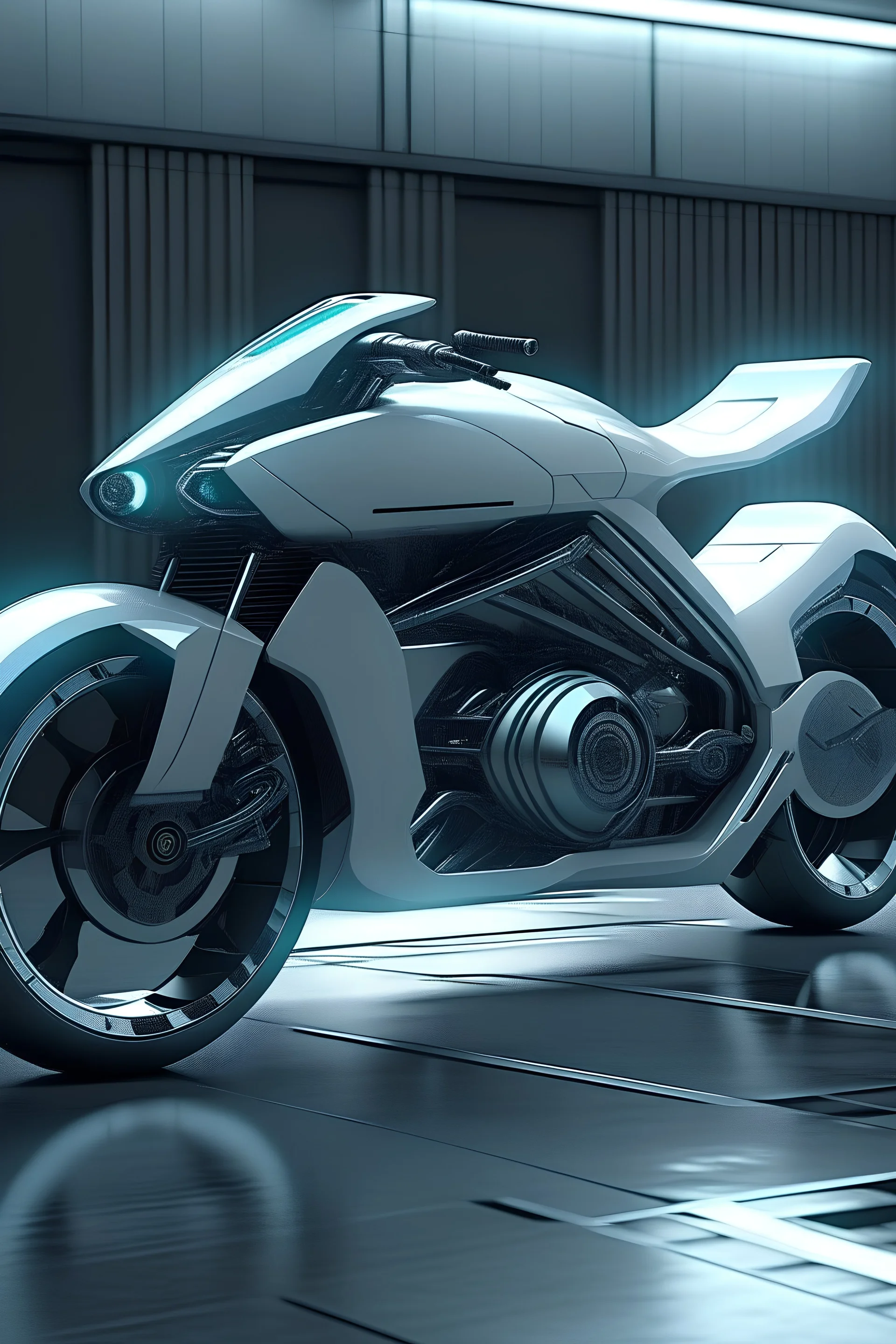 una motocicleta futurista