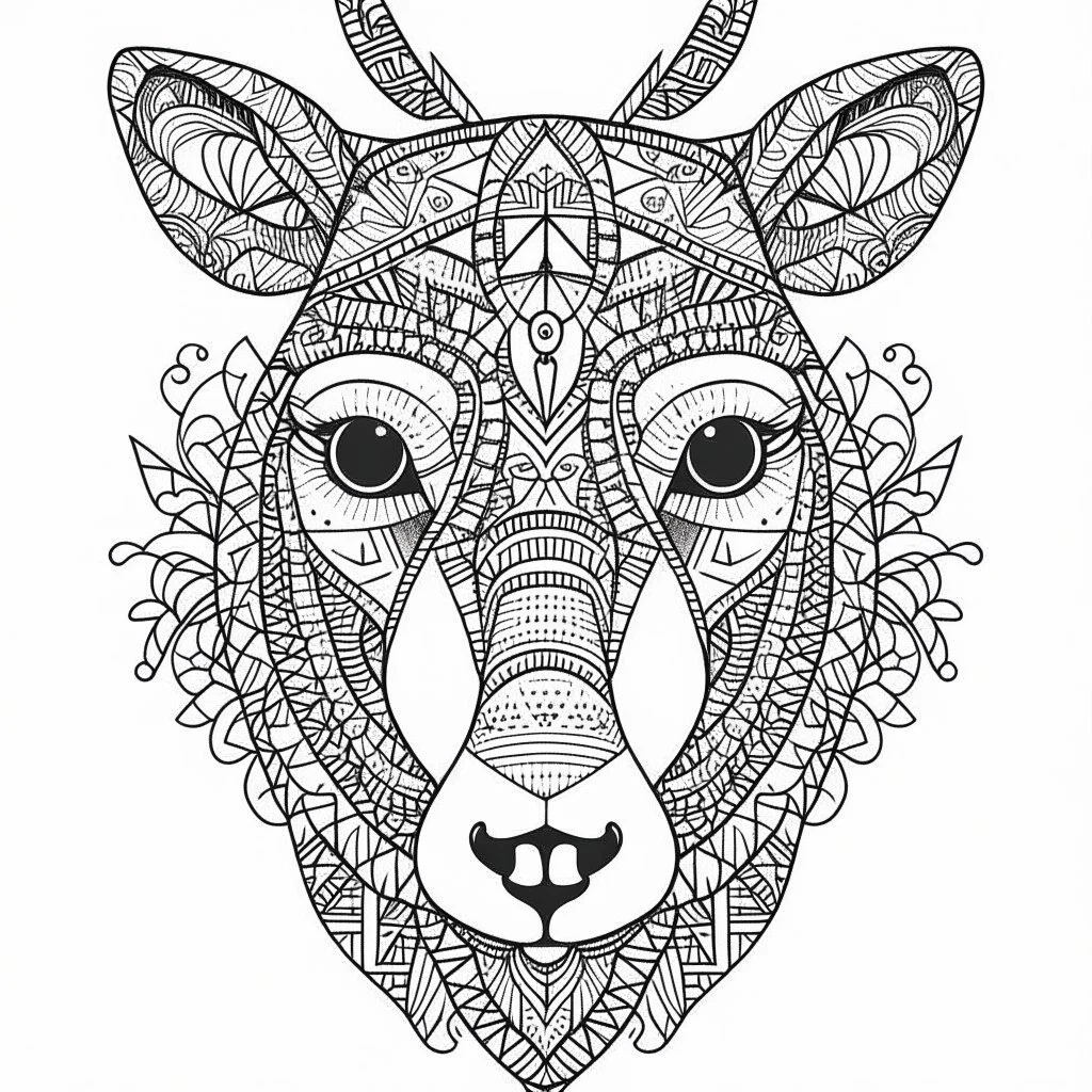 amazing animals, each art has an imaginary one animal, Strange, imaginative, mandala coloring sheet, full view, realistic, only draw lines, coloring book, clean line art, –no sketch, color, –ar 3:4, white background, minimalistic black lines, minimal black color, low level black colors, coloring page, avoid thick black colors, thin black line art, avoid colors, perfect shape, perfect clear lines,