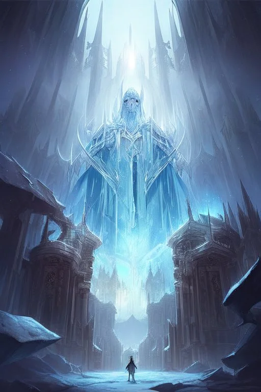An ancient city trapped in an eternal glacier. The necropolis seems frozen in time. Fine line draw