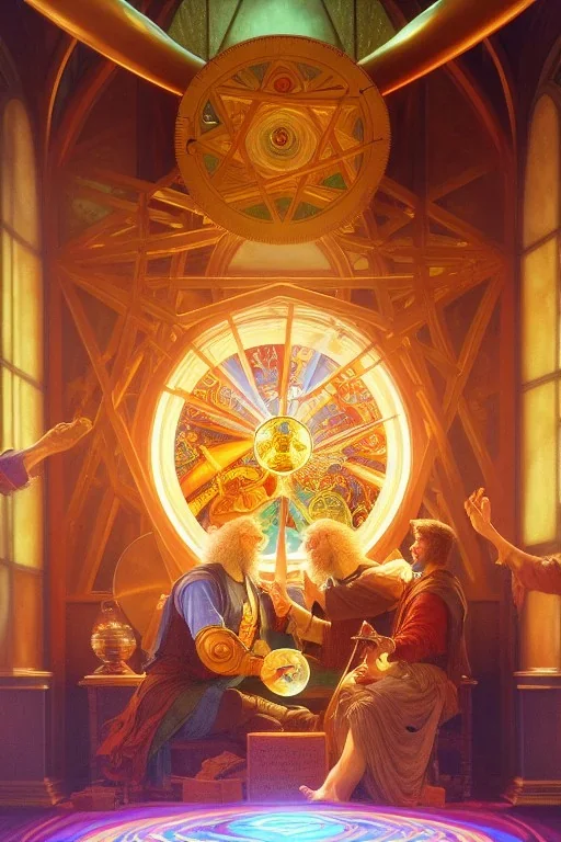 730512662 photorealistic fantasy illustration of I calculated a phantasm to glimpse Pythagoras's golden thigh While performing cult mathematics in the style of Dan Mumford, artgerm, Alphonse Mucha. HDR, dof, deep focus, hyper realistic, magic, mystical, 3d render, octane render, hypersigil