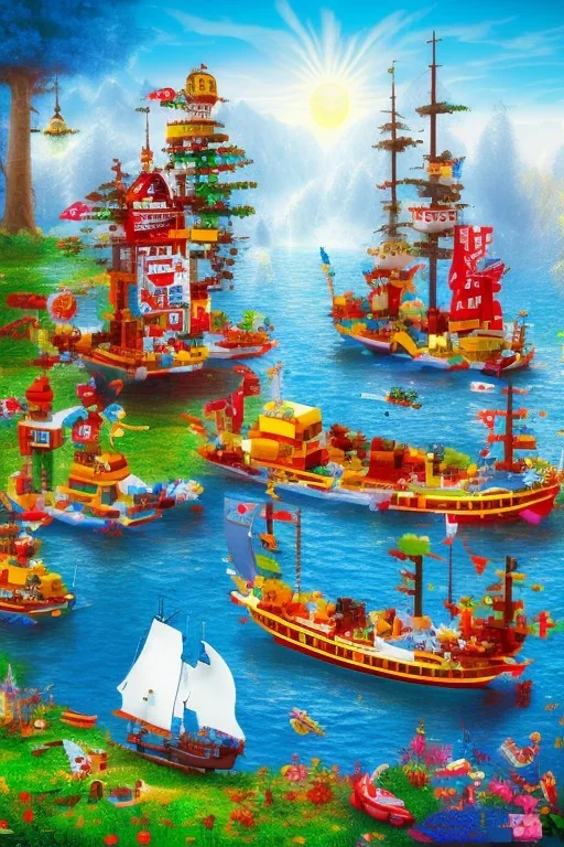 kids lake lego world