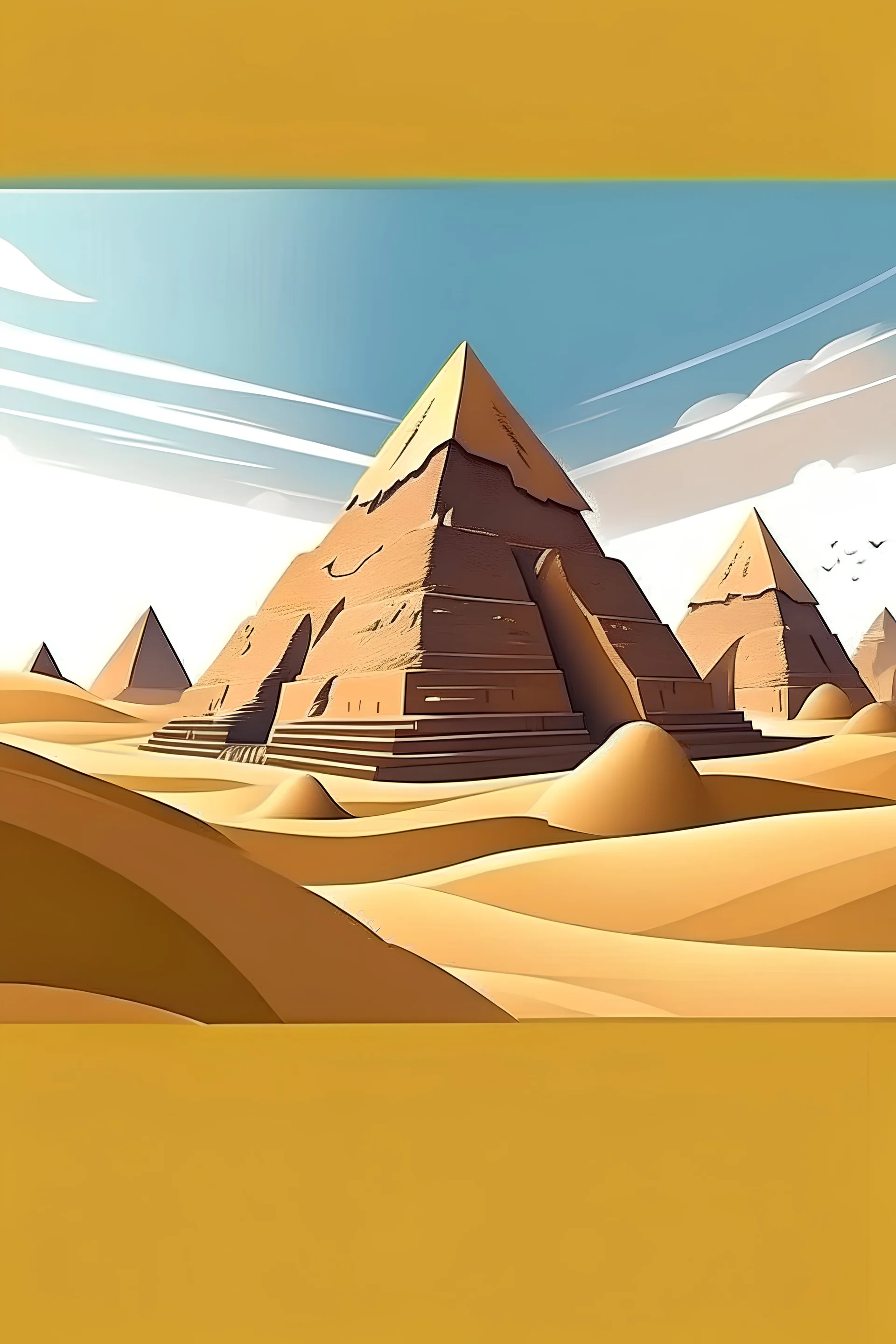 World Tourism Day Egypt Pyramid Desert Scenery ArchitectureIllustration