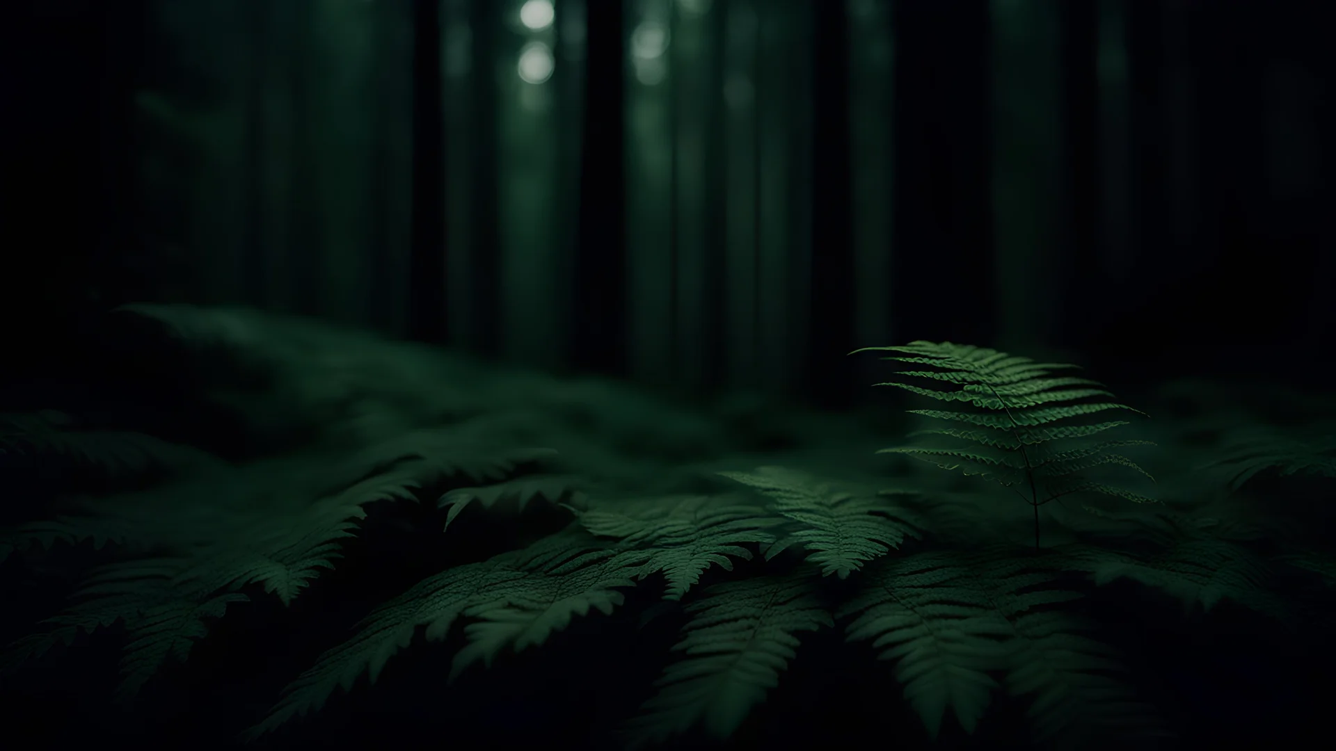 "Inspired by Albert Bertelsen, this trending Unsplash image features a fern leaf in a dark forest. The dense, lush woods create a naturalistic and mysterious atmosphere with a dark green jungle background. The night forest setting is enhanced by a solid, dark backdrop, making it a captivating and soft forest wallpaper."