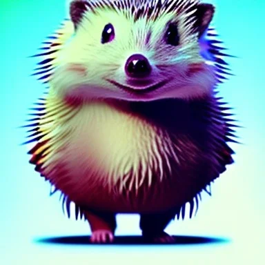 cute humanoid hedgehog on two legs