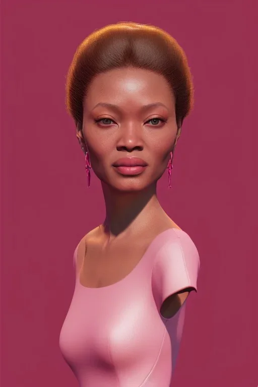 Portrait lady, full body shot, full-color long shot Style of Essence Magazine, Vogue