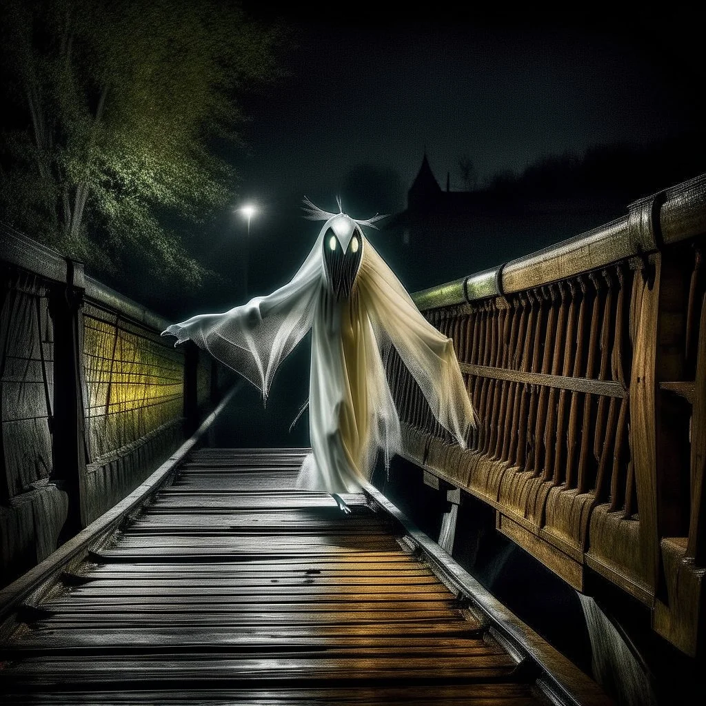 THE GHOST IS STILL DANCING AT NIGHT ON THE OLD BRIDGE