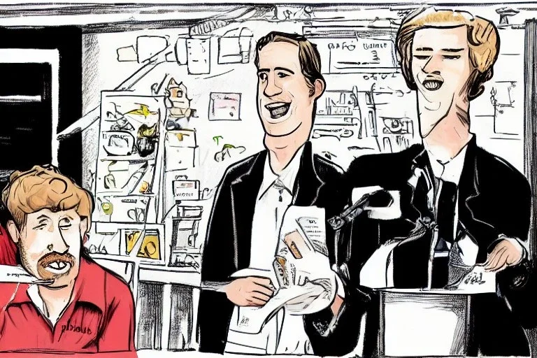 Sebastian Kurz und Karl Nehammer. Comic style