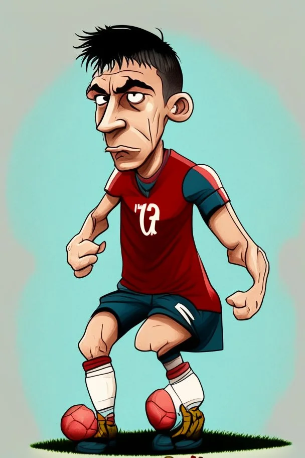 Noni Madvik English football player cartoon 2d