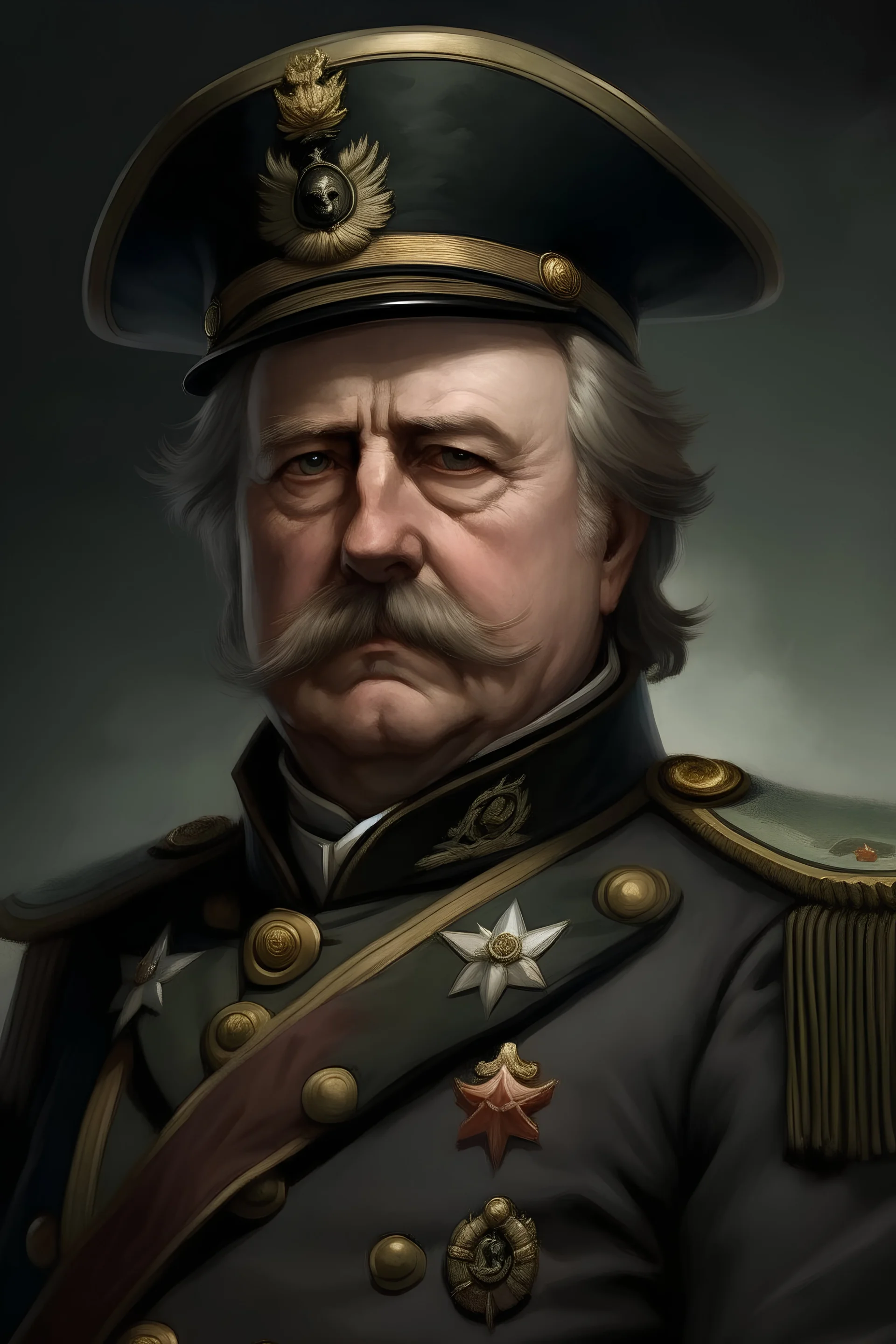 Portrait of Frank Reynolds as a General in the Prussian army