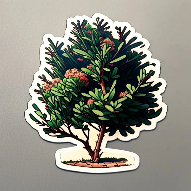 sticker of a bush