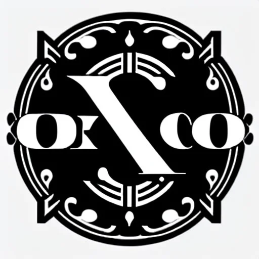 logo with the letter R end N, black and white