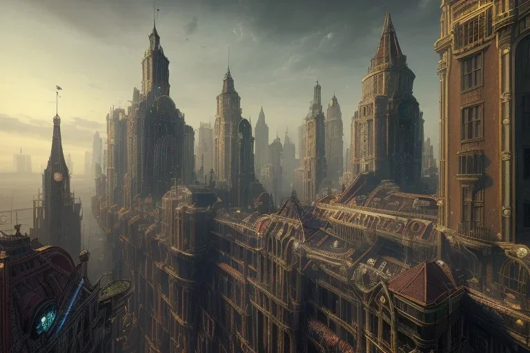 Livorno+Gothic city+BioShock+Dishonored+Bloodborne +trieste+Edinburgh+Chicago+victorian London+decòpunk Skyscraper+ +steampunk+biopunk+alphonse mucha, greg rutkowski,matte painting, cryengine, hyper detailed, felix kelly, fantasy art, seb mckinnon