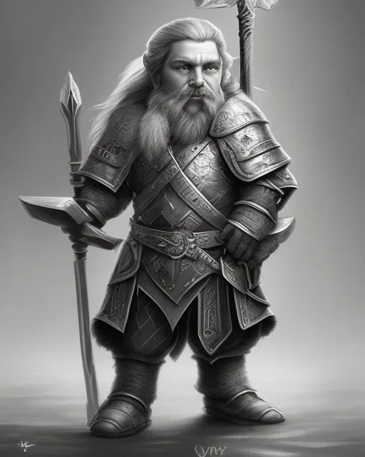 d&d character, dwarf, male, paladin, plate armor