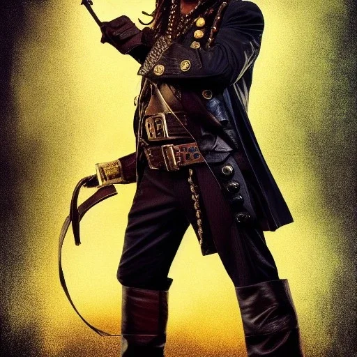 **nick fury from marvel movies as a pirate, realistic, 8k, cinematic, in the style of captain jack sparrow from pirates of the caribbean film, rainy night, on a pirate ship, dramatic light, full body, cinematic, photo realistic, portrait Photography, Depth of Field, hyper-detailed, beautifully color-coded, insane details, intricate details, beautifully color graded, Cinematic, Color Grading, Editorial Photography, Photography, Photoshoot, Shot on 85mm lens, Shutter Speed 1/500, F/2, White Balanc