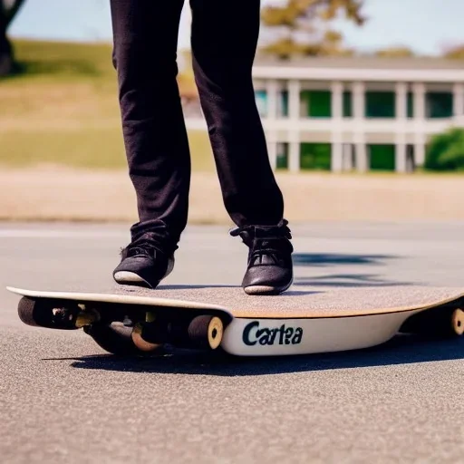 cat on skate board